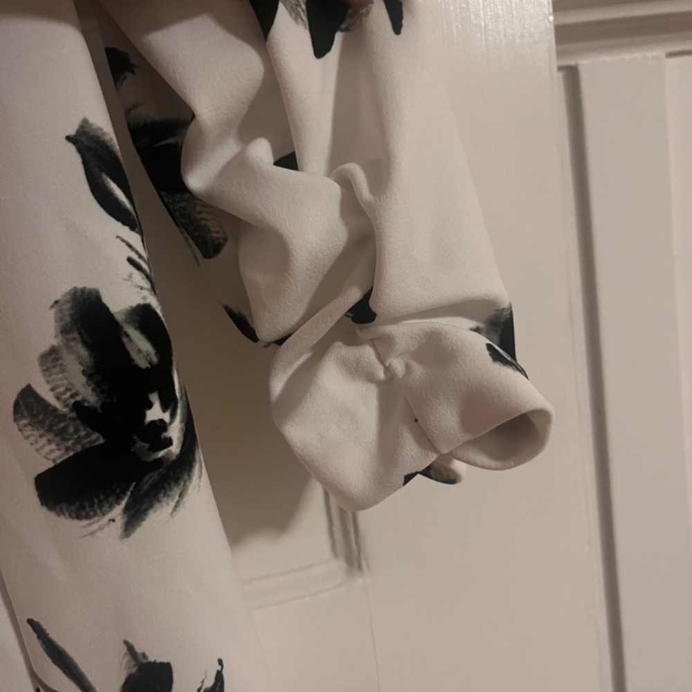 WORTHINGTON Floral Black & White Blazer: Sz L - Picture 5 of 6